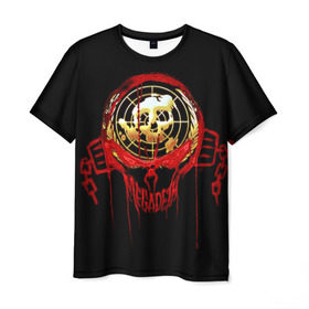 Мужская футболка 3D с принтом Megadeth #6 в Санкт-Петербурге, 100% полиэфир | прямой крой, круглый вырез горловины, длина до линии бедер | dave | megadeth | metal rock | mustaine | rattlehead | thrash | vic | дейв | мастейн | мегадет | метал | рок | треш