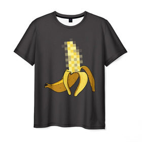 Мужская футболка 3D с принтом XXX Banana в Санкт-Петербурге, 100% полиэфир | прямой крой, круглый вырез горловины, длина до линии бедер | banana | erotic | food | fruit | funny | hipster | xxx | банан | еда | прикол | фрукт | хипстер