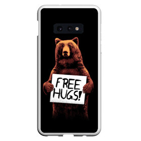 Чехол для Samsung S10E с принтом Медвежьи обьятия в Санкт-Петербурге, Силикон | Область печати: задняя сторона чехла, без боковых панелей | animal | bear | beast | bro | free hugs | hipster | man | mister | nature | бро | брутал | животное | зверь | медведь | мужчина | обьятия | природа | хипстер