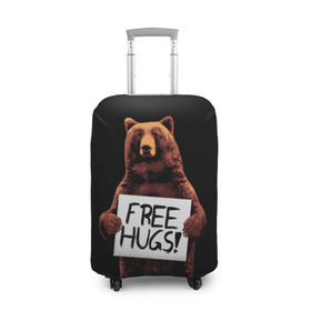 Чехол для чемодана 3D с принтом Медвежьи обьятия в Санкт-Петербурге, 86% полиэфир, 14% спандекс | двустороннее нанесение принта, прорези для ручек и колес | animal | bear | beast | bro | free hugs | hipster | man | mister | nature | бро | брутал | животное | зверь | медведь | мужчина | обьятия | природа | хипстер