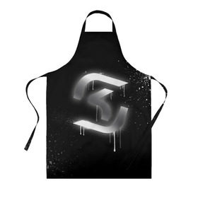 Фартук 3D с принтом cs:go - SK Gaming (Black collection) в Санкт-Петербурге, 100% полиэстер | общий размер — 65 х 85 см, ширина нагрудника — 26 см, горловина — 53 см, длина завязок — 54 см, общий обхват в поясе — 173 см. Принт на завязках и на горловине наносится с двух сторон, на основной части фартука — только с внешней стороны | cs | csgo | sk | го | кс | ск