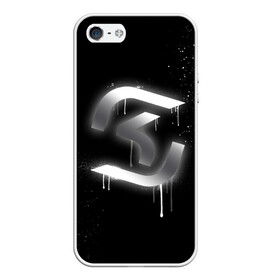 Чехол для iPhone 5/5S матовый с принтом csgo - SK Gaming (Black collection) в Санкт-Петербурге, Силикон | Область печати: задняя сторона чехла, без боковых панелей | Тематика изображения на принте: cs | csgo | sk | го | кс | ск