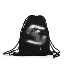 Рюкзак-мешок 3D с принтом cs:go - SK Gaming (Black collection) в Санкт-Петербурге, 100% полиэстер | плотность ткани — 200 г/м2, размер — 35 х 45 см; лямки — толстые шнурки, застежка на шнуровке, без карманов и подкладки | cs | csgo | sk | го | кс | ск