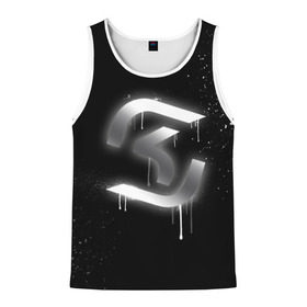 Мужская майка 3D с принтом cs:go - SK Gaming (Black collection) в Санкт-Петербурге, 100% полиэстер | круглая горловина, приталенный силуэт, длина до линии бедра. Пройма и горловина окантованы тонкой бейкой | Тематика изображения на принте: cs | csgo | sk | го | кс | ск