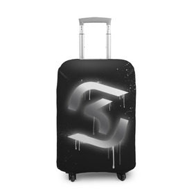 Чехол для чемодана 3D с принтом cs:go - SK Gaming (Black collection) в Санкт-Петербурге, 86% полиэфир, 14% спандекс | двустороннее нанесение принта, прорези для ручек и колес | cs | csgo | sk | го | кс | ск