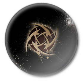 Значок с принтом cs:go - NiP (Black collection) в Санкт-Петербурге,  металл | круглая форма, металлическая застежка в виде булавки | cs | csgo | nip | го | кс | нип