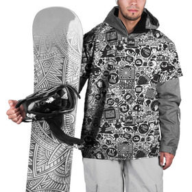 Накидка на куртку 3D с принтом Стикербомбинг в Санкт-Петербурге, 100% полиэстер |  | Тематика изображения на принте: граффити | скейт | хипстер