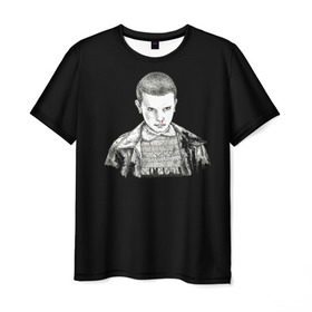 Мужская футболка 3D с принтом Очень странные дела в Санкт-Петербурге, 100% полиэфир | прямой крой, круглый вырез горловины, длина до линии бедер | eleven | stranger things