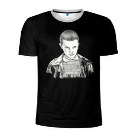 Мужская футболка 3D спортивная с принтом Очень странные дела в Санкт-Петербурге, 100% полиэстер с улучшенными характеристиками | приталенный силуэт, круглая горловина, широкие плечи, сужается к линии бедра | eleven | stranger things