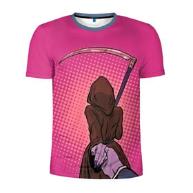 Мужская футболка 3D спортивная с принтом Follow the girl в Санкт-Петербурге, 100% полиэстер с улучшенными характеристиками | приталенный силуэт, круглая горловина, широкие плечи, сужается к линии бедра | иди за мной
