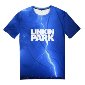 Мужская футболка 3D с принтом Linkin Park в Санкт-Петербурге, 100% полиэфир | прямой крой, круглый вырез горловины, длина до линии бедер | 