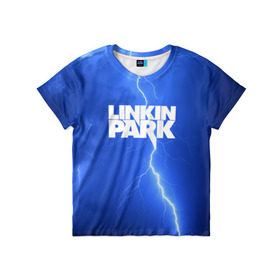 Детская футболка 3D с принтом Linkin Park в Санкт-Петербурге, 100% гипоаллергенный полиэфир | прямой крой, круглый вырез горловины, длина до линии бедер, чуть спущенное плечо, ткань немного тянется | 