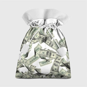 Подарочный 3D мешок с принтом Денежный ветер в Санкт-Петербурге, 100% полиэстер | Размер: 29*39 см | Тематика изображения на принте: баксы | банкноты | деньги | доллары | купюры