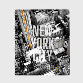 Тетрадь с принтом Улицы Нью-Йорка в Санкт-Петербурге, 100% бумага | 48 листов, плотность листов — 60 г/м2, плотность картонной обложки — 250 г/м2. Листы скреплены сбоку удобной пружинной спиралью. Уголки страниц и обложки скругленные. Цвет линий — светло-серый
 | Тематика изображения на принте: buildings | cars | city | height | new york | skyscrapers | street | taxis | united states of america | usa | высота | город | здания | машины | нью йорк | соединенные штаты америки | сша | такси | улица