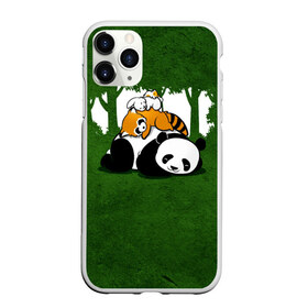 Чехол для iPhone 11 Pro матовый с принтом Милая панда в Санкт-Петербурге, Силикон |  | большая | джунгли | енот | зайка | милая | панда | пушистая