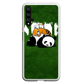 Чехол для Honor 20 с принтом Милая панда в Санкт-Петербурге, Силикон | Область печати: задняя сторона чехла, без боковых панелей | большая | джунгли | енот | зайка | милая | панда | пушистая