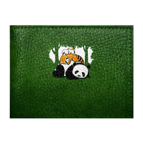 Обложка для студенческого билета с принтом Милая панда в Санкт-Петербурге, натуральная кожа | Размер: 11*8 см; Печать на всей внешней стороне | Тематика изображения на принте: большая | джунгли | енот | зайка | милая | панда | пушистая