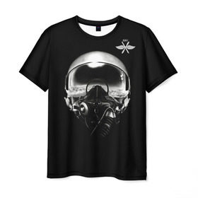 Мужская футболка 3D с принтом ВВС в Санкт-Петербурге, 100% полиэфир | прямой крой, круглый вырез горловины, длина до линии бедер | 23