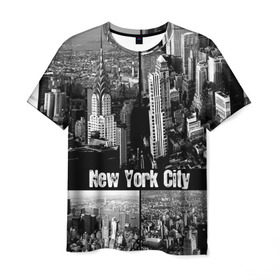 Мужская футболка 3D с принтом Улицы Нью-Йорка в Санкт-Петербурге, 100% полиэфир | прямой крой, круглый вырез горловины, длина до линии бедер | Тематика изображения на принте: city | collage | houses | new york | skyscrapers | streets | usa | город | дома | коллаж | нью йорка | сша | улицы