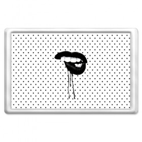 Магнит 45*70 с принтом Black Lips в Санкт-Петербурге, Пластик | Размер: 78*52 мм; Размер печати: 70*45 | black | girl | lips | lipstick | love | губы | девушка | женщина | любовь | помада | страсть | черный
