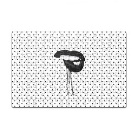 Пазл магнитный 126 элементов с принтом Black Lips в Санкт-Петербурге, полимерный материал с магнитным слоем | 126 деталей, размер изделия —  180*270 мм | Тематика изображения на принте: black | girl | lips | lipstick | love | губы | девушка | женщина | любовь | помада | страсть | черный