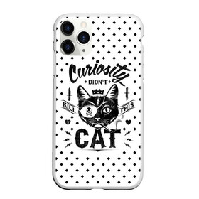 Чехол для iPhone 11 Pro матовый с принтом Curiosity Cat в Санкт-Петербурге, Силикон |  | animal | beast | cat | feline | gangsta | kill | king | kitty | meow | nature | гангстер | животное | зверь | король | кот | котенок | котик | кошка | мяу | природа