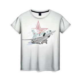 Женская футболка 3D с принтом Ту-22 в Санкт-Петербурге, 100% полиэфир ( синтетическое хлопкоподобное полотно) | прямой крой, круглый вырез горловины, длина до линии бедер | авиация