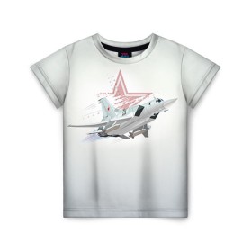 Детская футболка 3D с принтом Ту-22 в Санкт-Петербурге, 100% гипоаллергенный полиэфир | прямой крой, круглый вырез горловины, длина до линии бедер, чуть спущенное плечо, ткань немного тянется | авиация