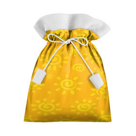 Подарочный 3D мешок с принтом Солнышко в Санкт-Петербурге, 100% полиэстер | Размер: 29*39 см | Тематика изображения на принте: желтый | паттерн | солнце | яркий