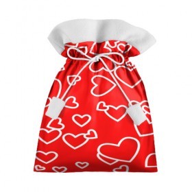 Подарочный 3D мешок с принтом Сердечки в Санкт-Петербурге, 100% полиэстер | Размер: 29*39 см | Тематика изображения на принте: красный | паттерн | сердечки