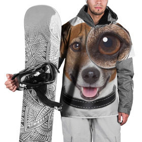 Накидка на куртку 3D с принтом Джек рассел с лупой в Санкт-Петербурге, 100% полиэстер |  | волкодав | дворняжка | джек | джек рассел | домашние животные | любимец | мопс | овчарка | пес | песик | питомец | рассел | сенбернар | собака | собачка