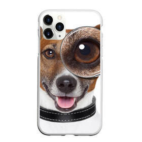 Чехол для iPhone 11 Pro матовый с принтом Джек рассел с лупой в Санкт-Петербурге, Силикон |  | волкодав | дворняжка | джек | джек рассел | домашние животные | любимец | мопс | овчарка | пес | песик | питомец | рассел | сенбернар | собака | собачка