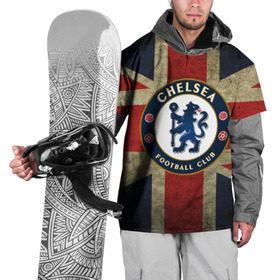 Накидка на куртку 3D с принтом Chelsea №1! в Санкт-Петербурге, 100% полиэстер |  | британский флаг | челси | эмблема