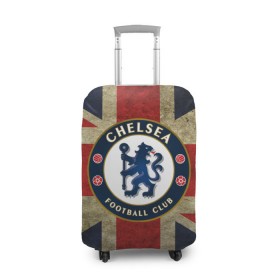 Чехол для чемодана 3D с принтом Chelsea №1! в Санкт-Петербурге, 86% полиэфир, 14% спандекс | двустороннее нанесение принта, прорези для ручек и колес | британский флаг | челси | эмблема