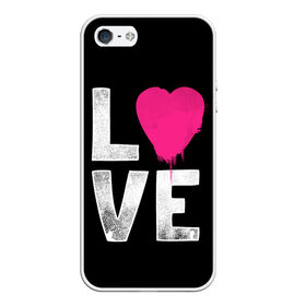 Чехол для iPhone 5/5S матовый с принтом Love в Санкт-Петербурге, Силикон | Область печати: задняя сторона чехла, без боковых панелей | amour | faith | happy | heart | hope | love | амур | вера | любовь | надежда | сердце | счастье