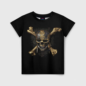 Детская футболка 3D с принтом Пираты Карибского моря 5 в Санкт-Петербурге, 100% гипоаллергенный полиэфир | прямой крой, круглый вырез горловины, длина до линии бедер, чуть спущенное плечо, ткань немного тянется | мертвецы | салазар