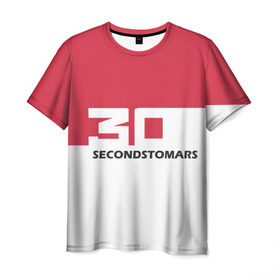 Мужская футболка 3D с принтом 30 Second To Mars в Санкт-Петербурге, 100% полиэфир | прямой крой, круглый вырез горловины, длина до линии бедер | 30 second to mars | 30 секунд до марса | гитара | джаред лето | жанр | музыка | нью металл | рок | современная | шенон