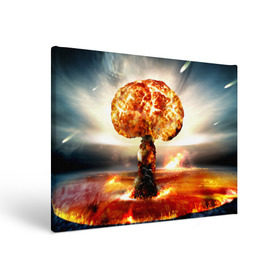 Холст прямоугольный с принтом Атомный взрыв в Санкт-Петербурге, 100% ПВХ |  | city | earth | explosion | mushroom | night | nuclear | sky | атомный | взрыв | город | гриб | земля | небо | ночь