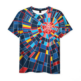 Мужская футболка 3D с принтом Diamond Of Love в Санкт-Петербурге, 100% полиэфир | прямой крой, круглый вырез горловины, длина до линии бедер | 8 марта | красивый | красный | крутой | любовь | модно | оригинальный | парный | подарок | сердечки | сердце | синий | яркий
