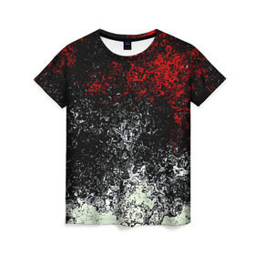 Женская футболка 3D с принтом Взрыв красок в Санкт-Петербурге, 100% полиэфир ( синтетическое хлопкоподобное полотно) | прямой крой, круглый вырез горловины, длина до линии бедер | брызги | разноцветный | яркий