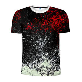 Мужская футболка 3D спортивная с принтом Взрыв красок в Санкт-Петербурге, 100% полиэстер с улучшенными характеристиками | приталенный силуэт, круглая горловина, широкие плечи, сужается к линии бедра | Тематика изображения на принте: брызги | разноцветный | яркий