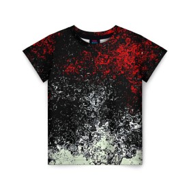 Детская футболка 3D с принтом Взрыв красок в Санкт-Петербурге, 100% гипоаллергенный полиэфир | прямой крой, круглый вырез горловины, длина до линии бедер, чуть спущенное плечо, ткань немного тянется | Тематика изображения на принте: брызги | разноцветный | яркий