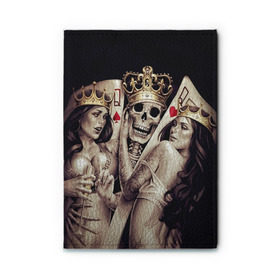 Обложка для автодокументов с принтом Скелетоны в Санкт-Петербурге, натуральная кожа |  размер 19,9*13 см; внутри 4 больших “конверта” для документов и один маленький отдел — туда идеально встанут права | Тематика изображения на принте: background | black | cards | color | crown | death | game | girl | hearts | king | queen | skeleton | skull | spades | tattoo | девушки | игра | карты | королевы | король | короны | масть | пики | скелет | тату | фон | черви 