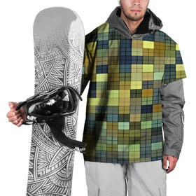 Накидка на куртку 3D с принтом Клетка в Санкт-Петербурге, 100% полиэстер |  | Тематика изображения на принте: пиксель | разноцветный | ячейки