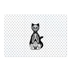Магнитный плакат 3Х2 с принтом Готический кот в Санкт-Петербурге, Полимерный материал с магнитным слоем | 6 деталей размером 9*9 см | bone | cat | death | feline | gothic | hipster | kitty | meow | skelet | skull | tatoo | готика | кости | кот | котенок | котик | кошка | мяу | скелет | тату | хипстер | череп