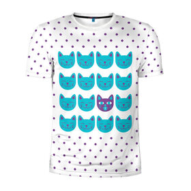 Мужская футболка 3D спортивная с принтом Кошачье настроение в Санкт-Петербурге, 100% полиэстер с улучшенными характеристиками | приталенный силуэт, круглая горловина, широкие плечи, сужается к линии бедра | animal | cat | feline | funny | happy | kitty | meow | животное | кот | котенок | кошка | мяу | настроение | счастье