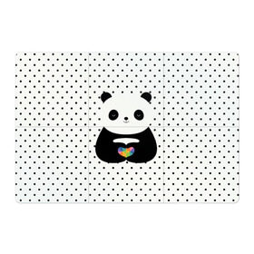 Магнитный плакат 3Х2 с принтом Любовь панды в Санкт-Петербурге, Полимерный материал с магнитным слоем | 6 деталей размером 9*9 см | Тематика изображения на принте: animal | bear | beast | forest | heart | love | nature | panda | животное | зверь | лес | любовь | медведь | панда | природа | сердце | страсть