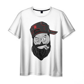 Мужская футболка 3D с принтом БЛЭКБАРБЕР в Санкт-Петербурге, 100% полиэфир | прямой крой, круглый вырез горловины, длина до линии бедер | barber | blackbarbers | барбер | блэкбарбер | борода | кепка | лезвие | снэпбэк