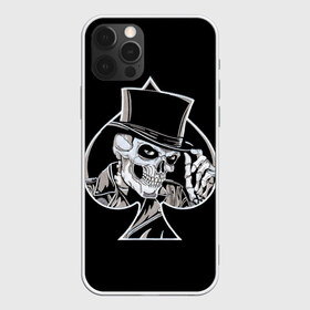 Чехол для iPhone 12 Pro Max с принтом Скелетон в Санкт-Петербурге, Силикон |  | background | black | card | cylinder | death | game | hat | skeleton | skull | spades | suit | игра | карты | масть | пики | скелет | фон | цилиндр | череп | черный | шляпа