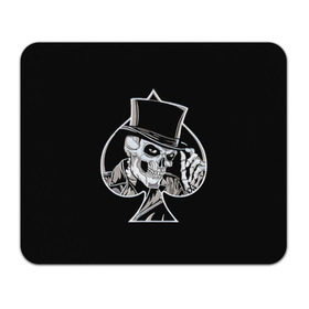 Коврик прямоугольный с принтом Скелетон в Санкт-Петербурге, натуральный каучук | размер 230 х 185 мм; запечатка лицевой стороны | background | black | card | cylinder | death | game | hat | skeleton | skull | spades | suit | игра | карты | масть | пики | скелет | фон | цилиндр | череп | черный | шляпа